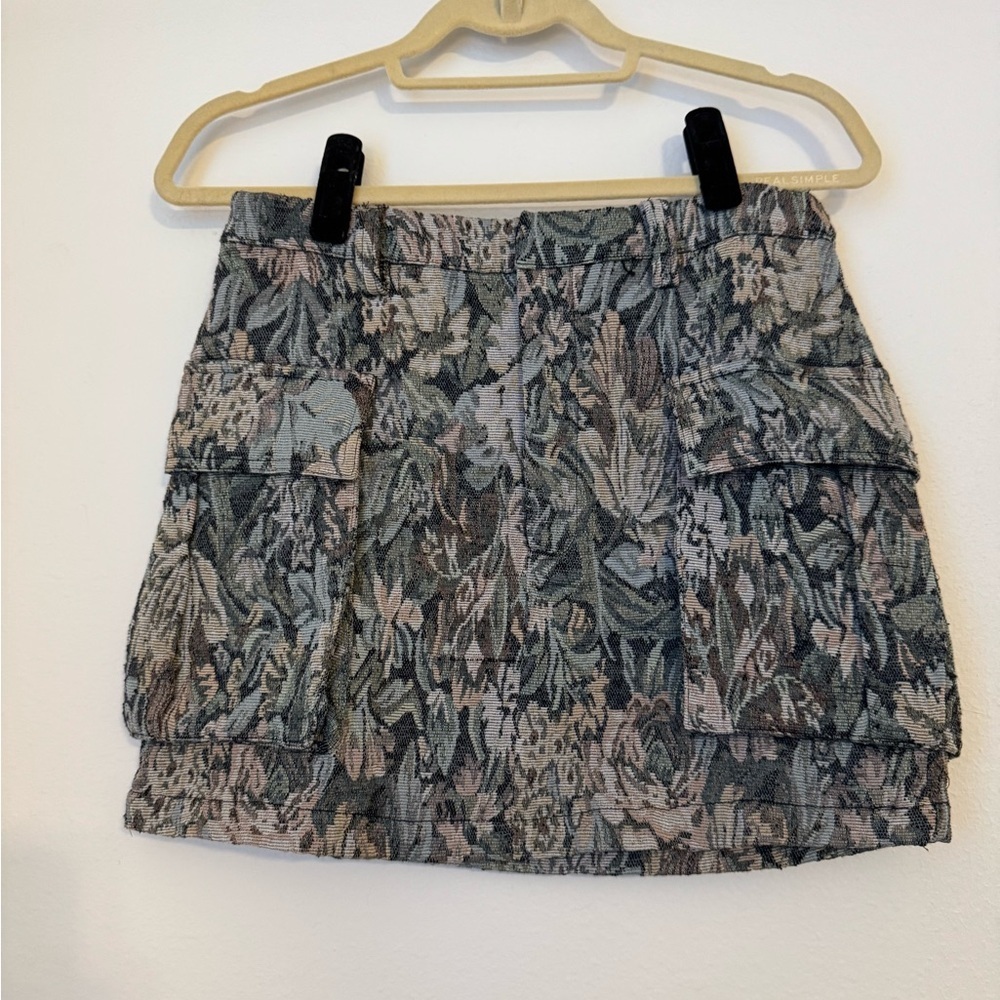 Sofie the Label Floral Tapestry Mini Cargo Skirt, Spring Outfit, Mini Skirt